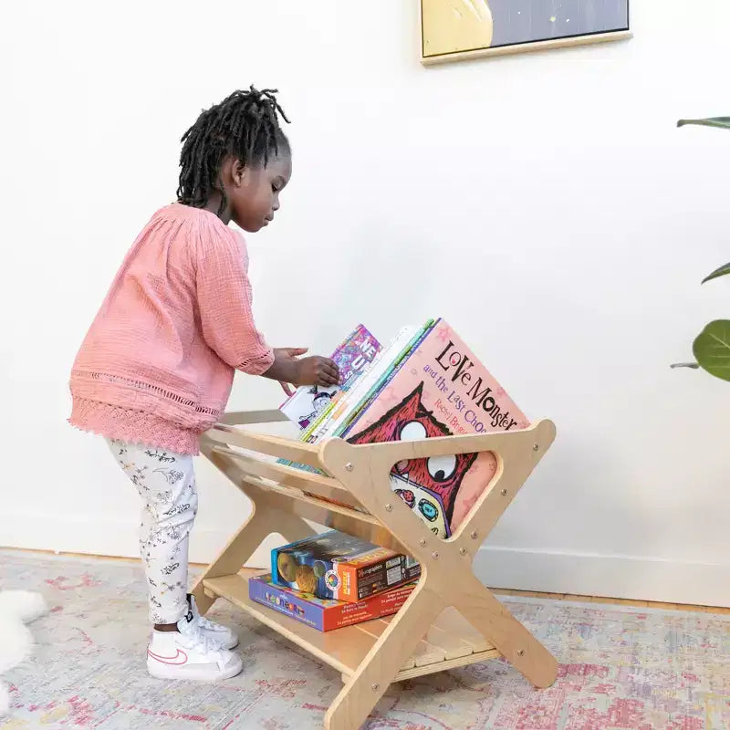 Meuble de rangement pour livres en bois avec étagère inférieure, Meuble pour enfants