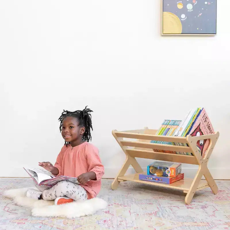 Meuble de rangement pour livres en bois avec étagère inférieure, Meuble pour enfants