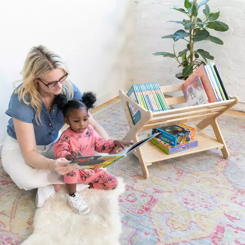 Meuble de rangement pour livres en bois avec étagère inférieure, Meuble pour enfants