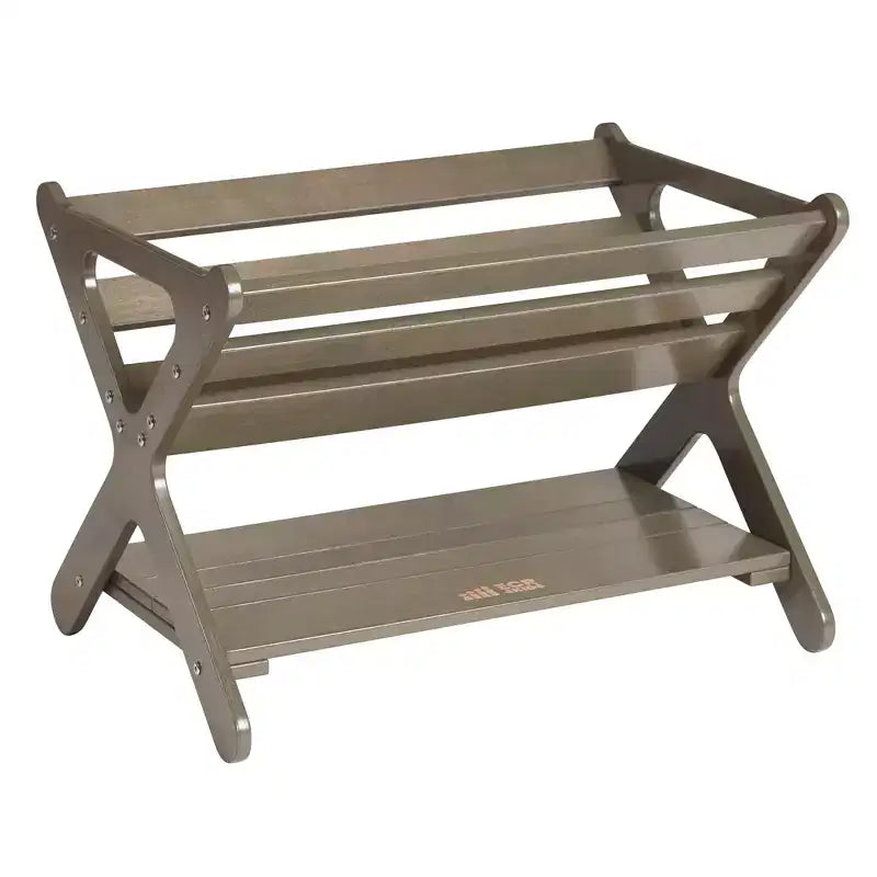 ECR4Kids Wooden Book Caddy with Lower Storage Shelf, Childrens Furniture, Childrens Furniture