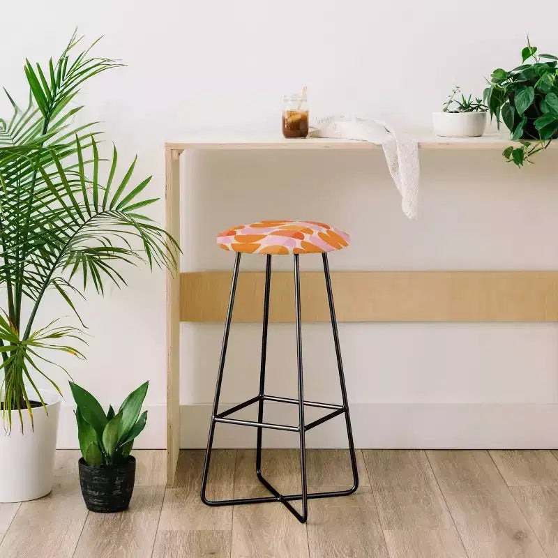 Tabouret de bar rond rembourré