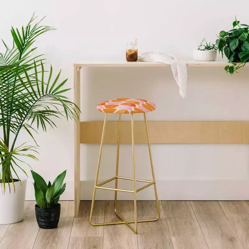 Tabouret de bar rond rembourré