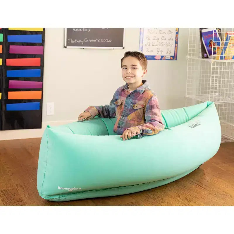 Cocon sensoriel confortable en forme de cosse, 152 cm, 6-12 ans, jusqu'à 1,55 m, vert