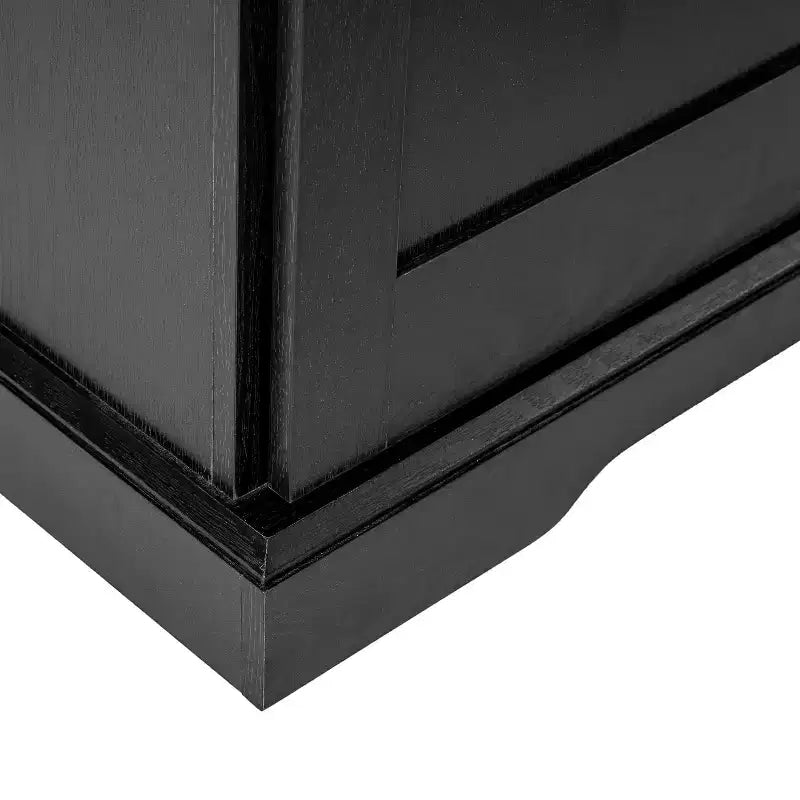 Meuble de rangement de style ferme avec porte coulissante, hauteur réglable et étagères fixes