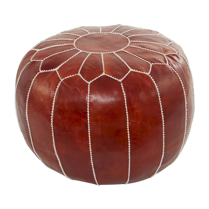Pouf bohème en cuir