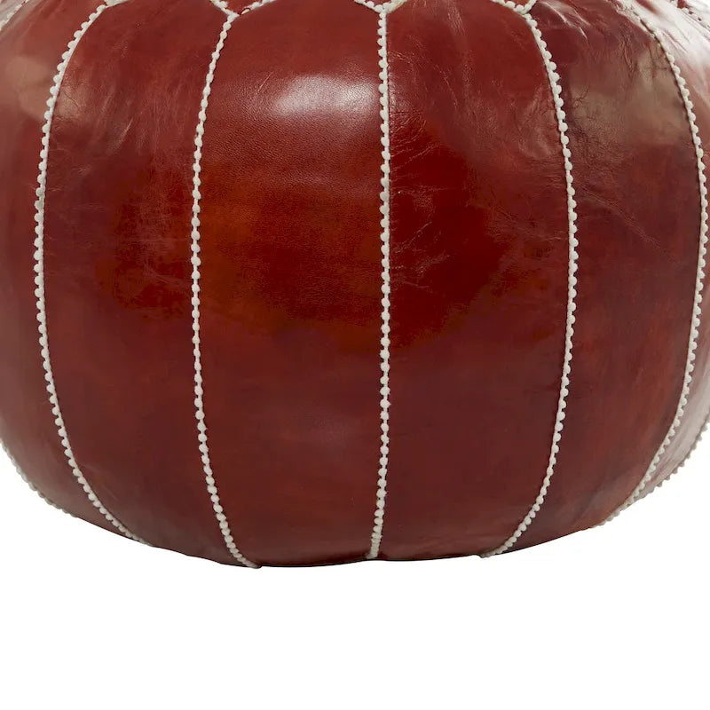 Pouf bohème en cuir