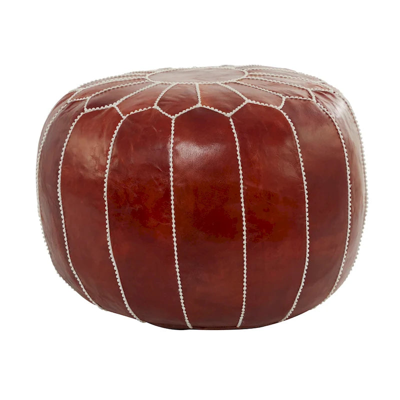 Pouf bohème en cuir