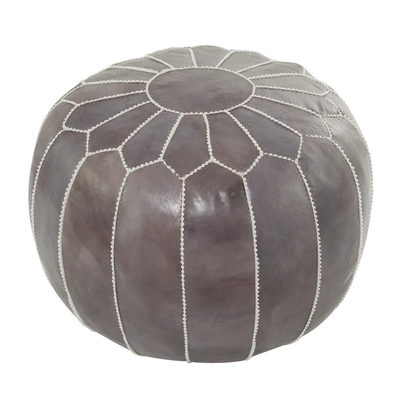 Pouf bohème en cuir