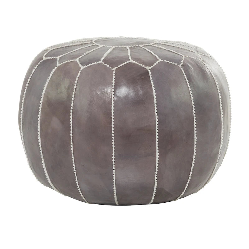 Pouf bohème en cuir