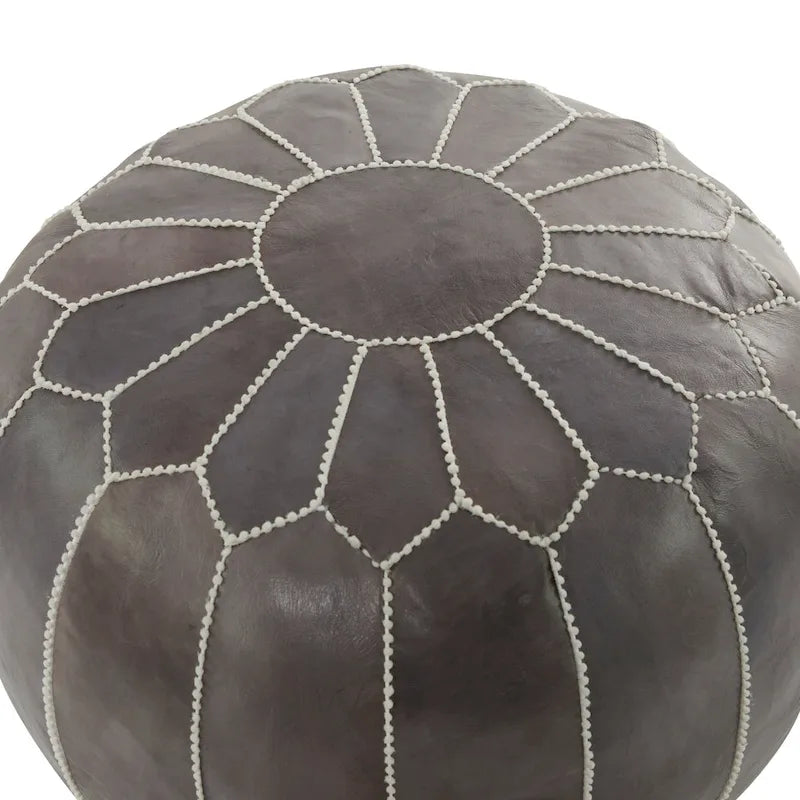 Pouf bohème en cuir