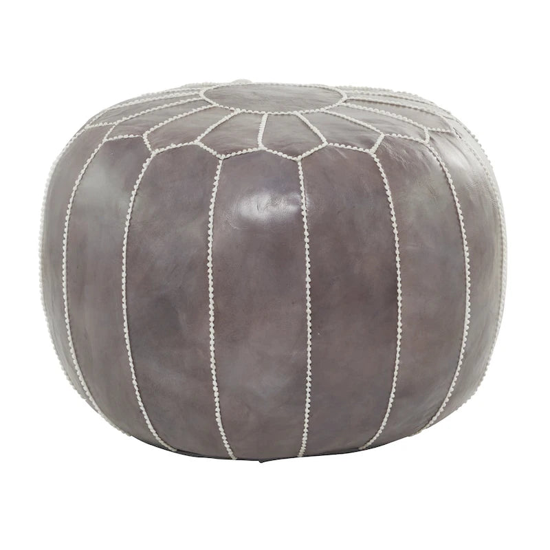 Pouf bohème en cuir