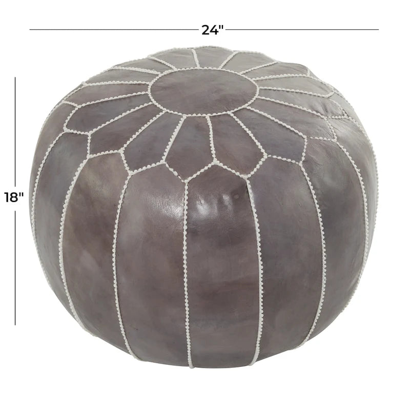 Pouf bohème en cuir