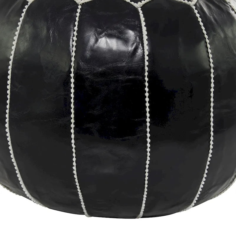 Pouf bohème en cuir