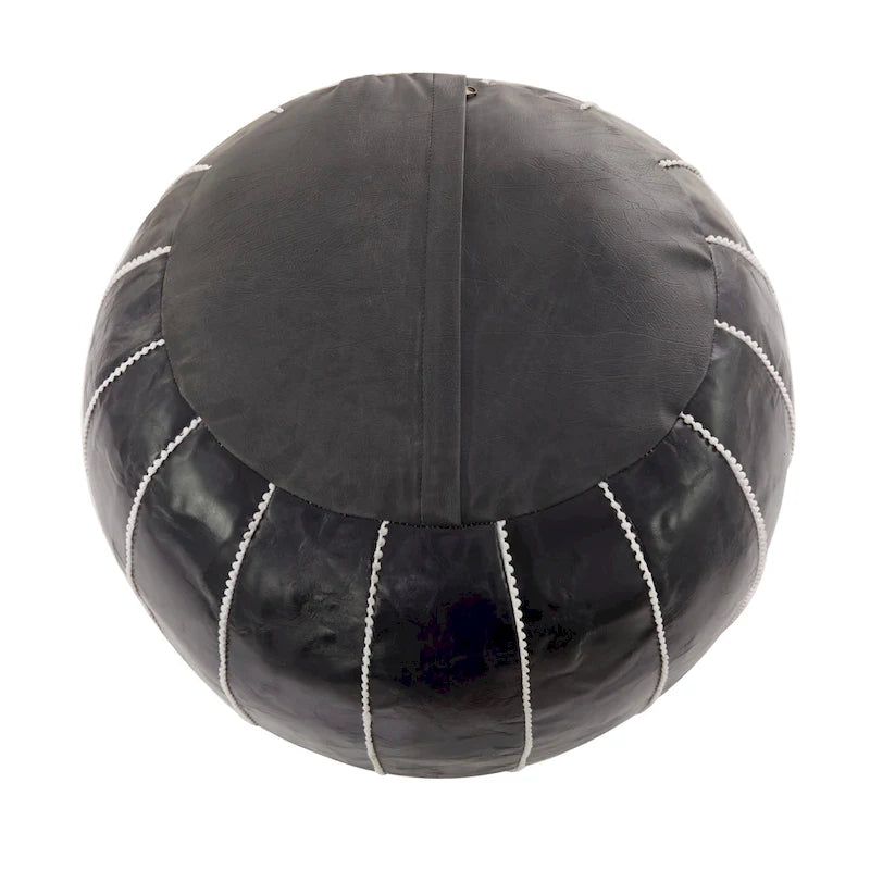 Pouf bohème en cuir