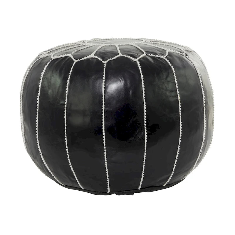 Pouf bohème en cuir