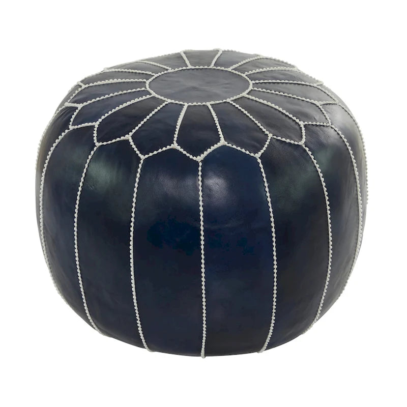 Pouf bohème en cuir