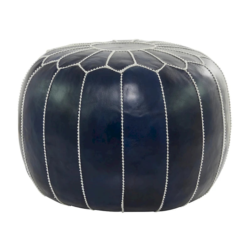 Pouf bohème en cuir