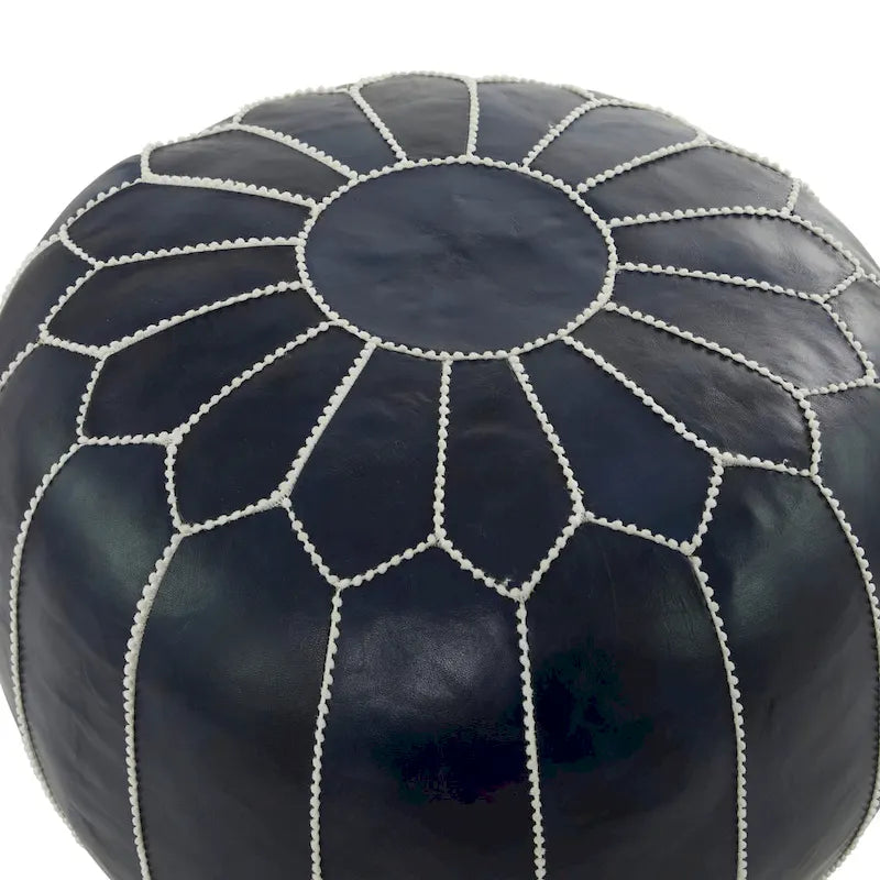 Pouf bohème en cuir