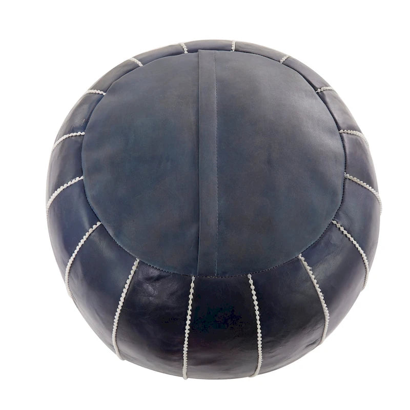 Pouf bohème en cuir