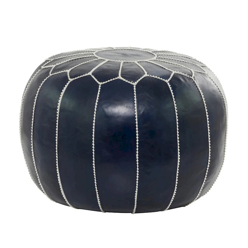 Pouf bohème en cuir