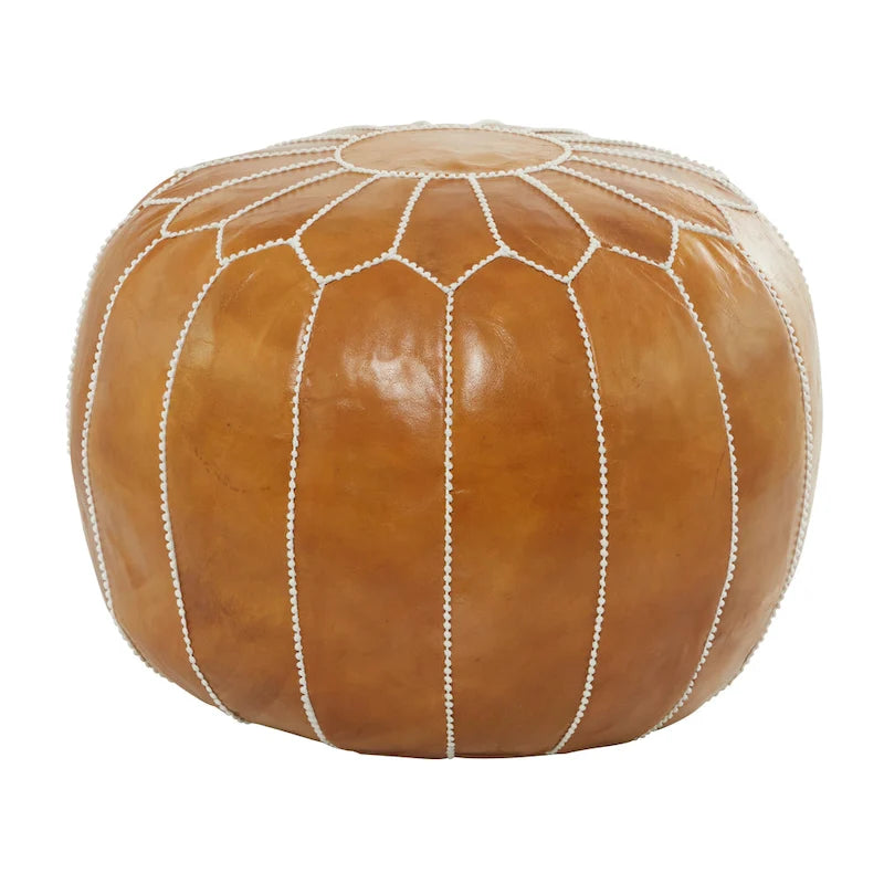 Pouf bohème en cuir
