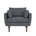 Fauteuil club rembourré avec coussins décoratifs