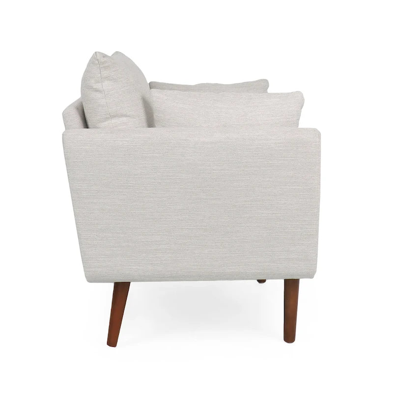 Fauteuil club rembourré avec coussins décoratifs