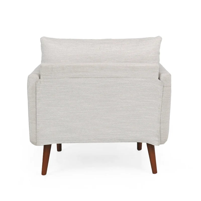 Fauteuil club rembourré avec coussins décoratifs