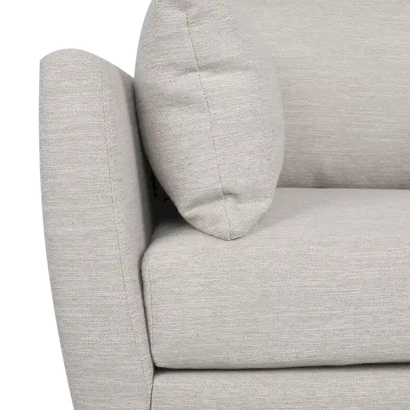 Fauteuil club rembourré avec coussins décoratifs