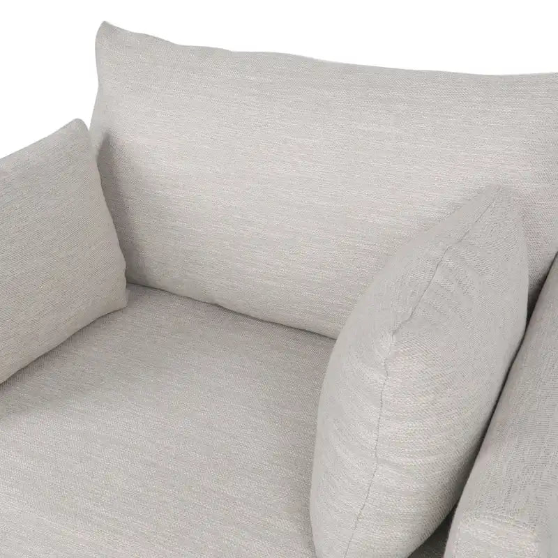 Fauteuil club rembourré avec coussins décoratifs