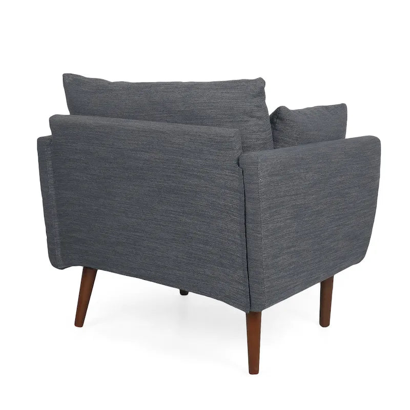 Fauteuil club rembourré avec coussins décoratifs