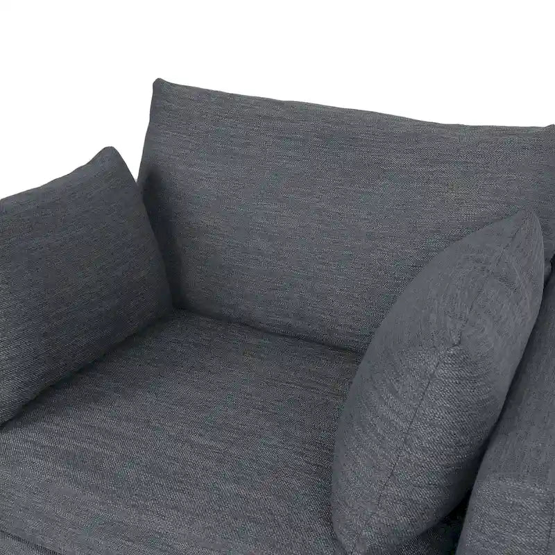 Fauteuil club rembourré avec coussins décoratifs