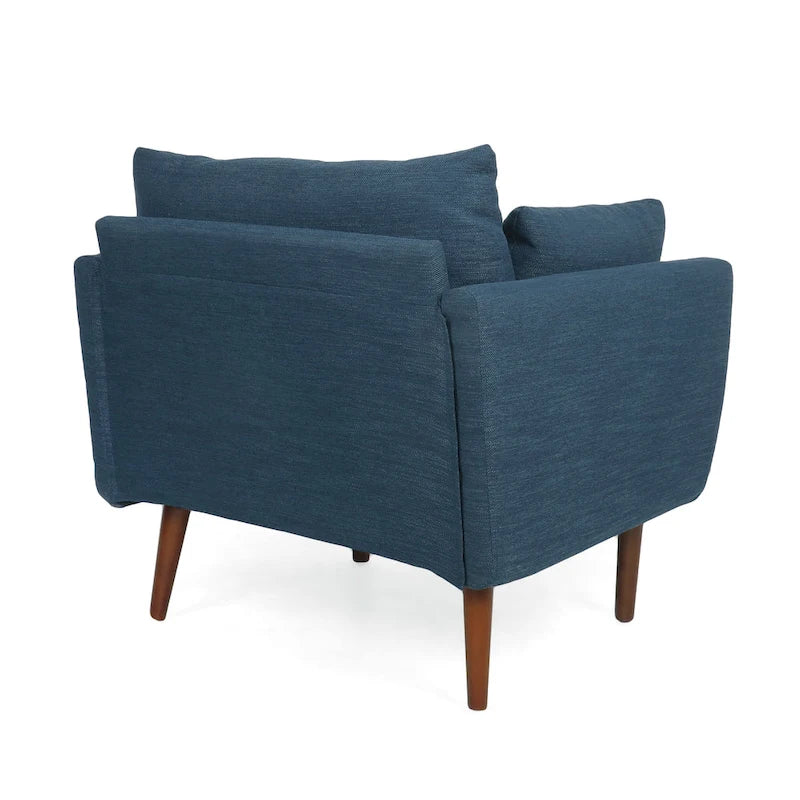 Fauteuil club rembourré avec coussins décoratifs