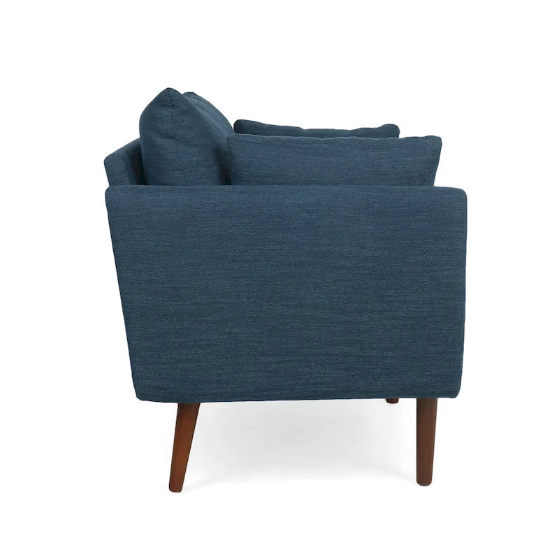 Fauteuil club rembourré avec coussins décoratifs
