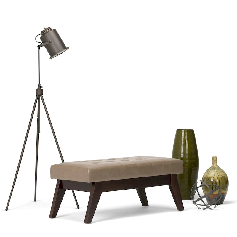 Banc ottoman capitonné style milieu du siècle