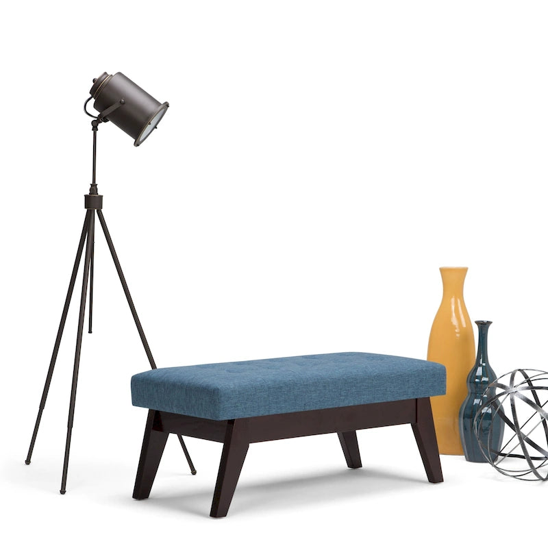 Banc ottoman capitonné style milieu du siècle