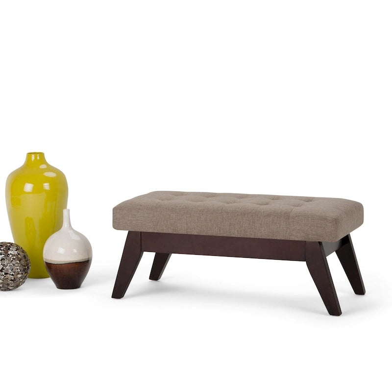 Banc ottoman capitonné style milieu du siècle