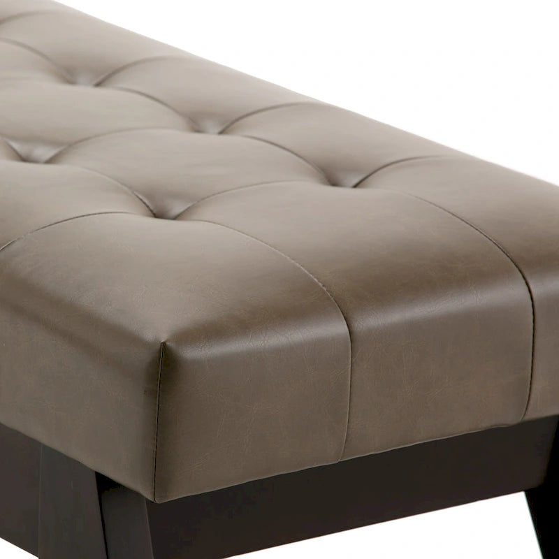 Banc ottoman capitonné style milieu du siècle