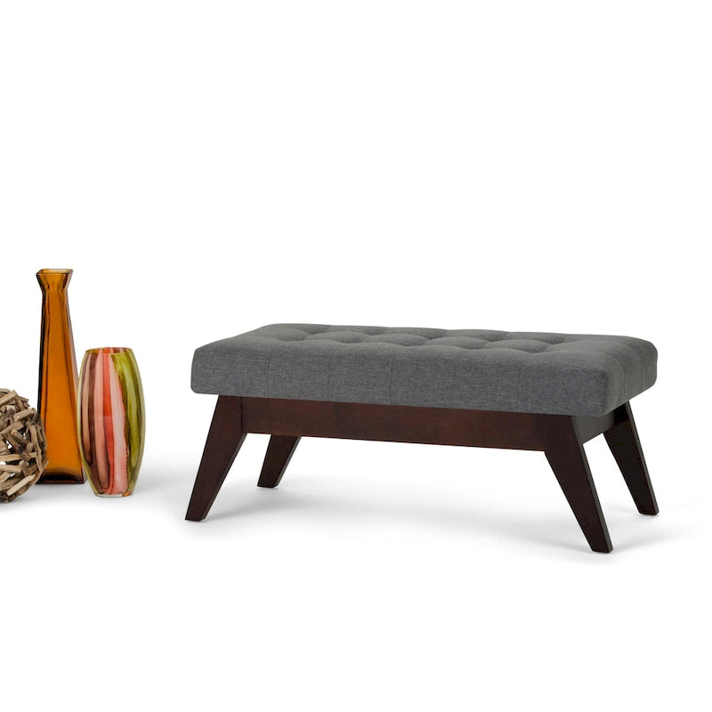 Banc ottoman capitonné style milieu du siècle