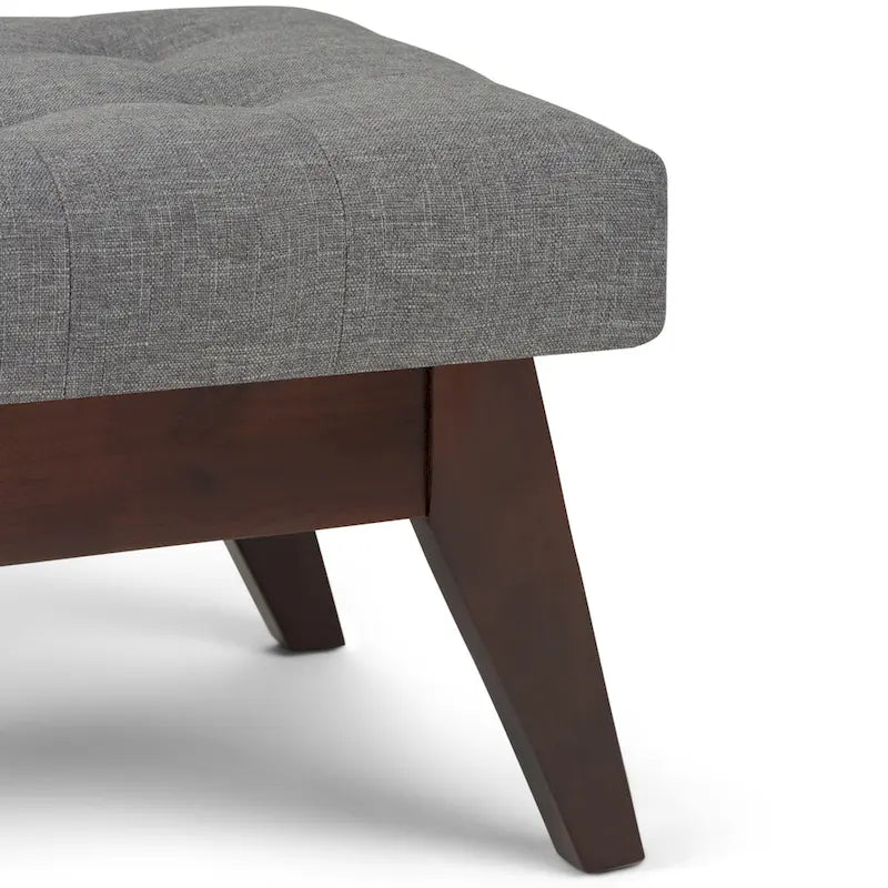 Banc ottoman capitonné style milieu du siècle