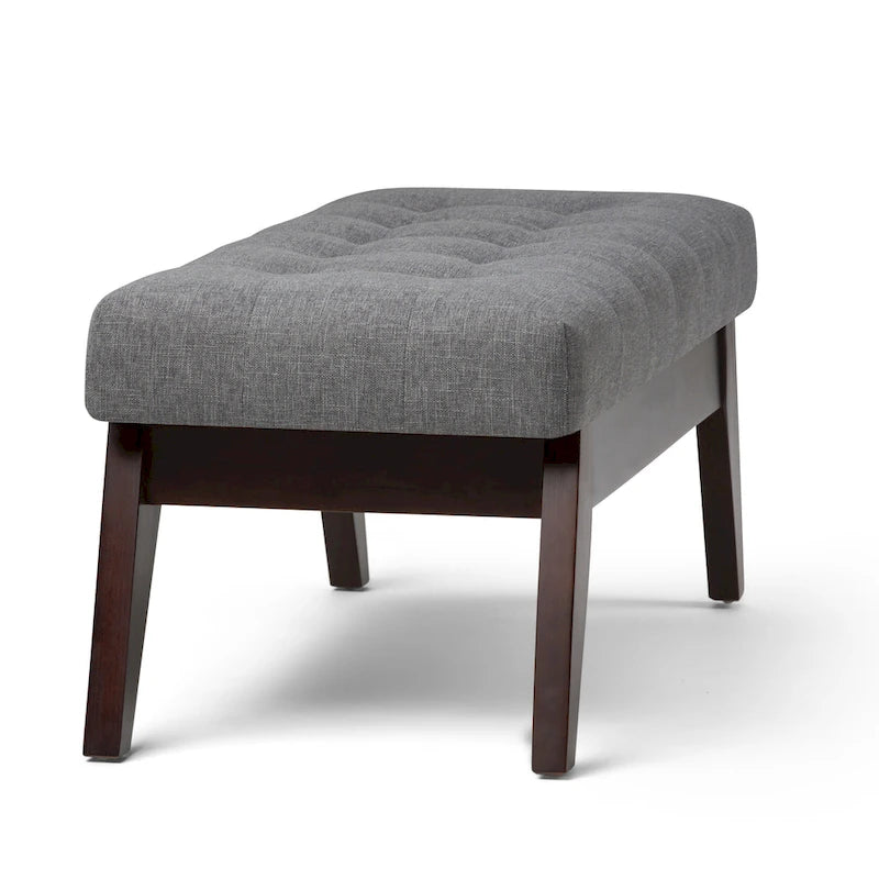 Banc ottoman capitonné style milieu du siècle