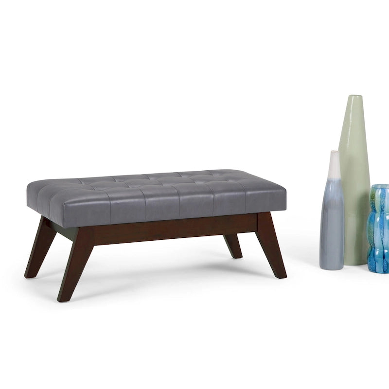 Banc ottoman capitonné style milieu du siècle