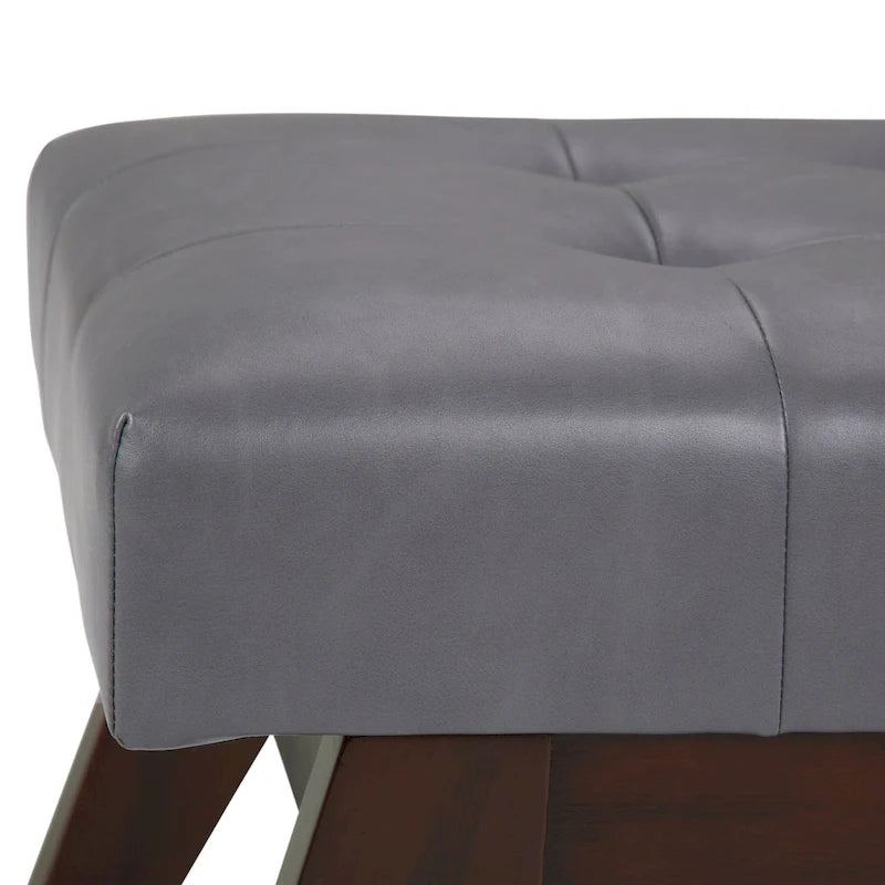 Banc ottoman capitonné style milieu du siècle