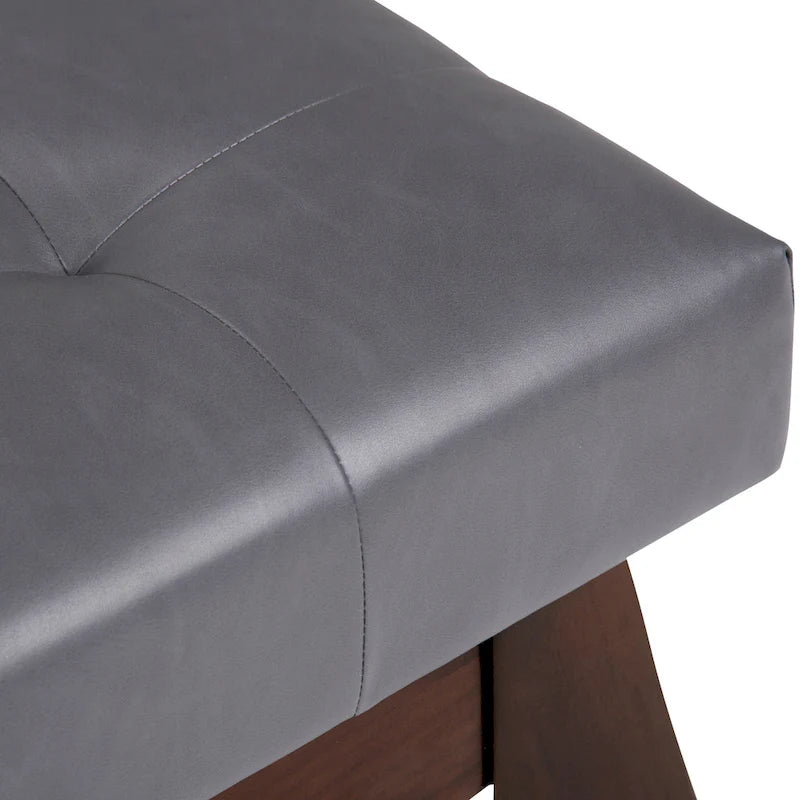 Banc ottoman capitonné style milieu du siècle
