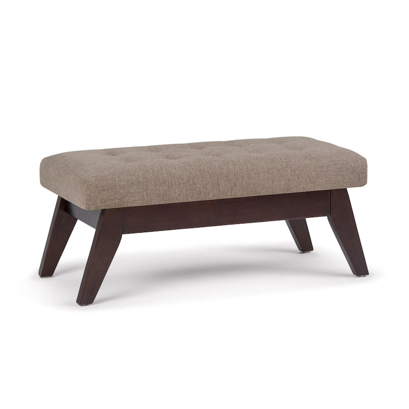 Banc ottoman capitonné style milieu du siècle