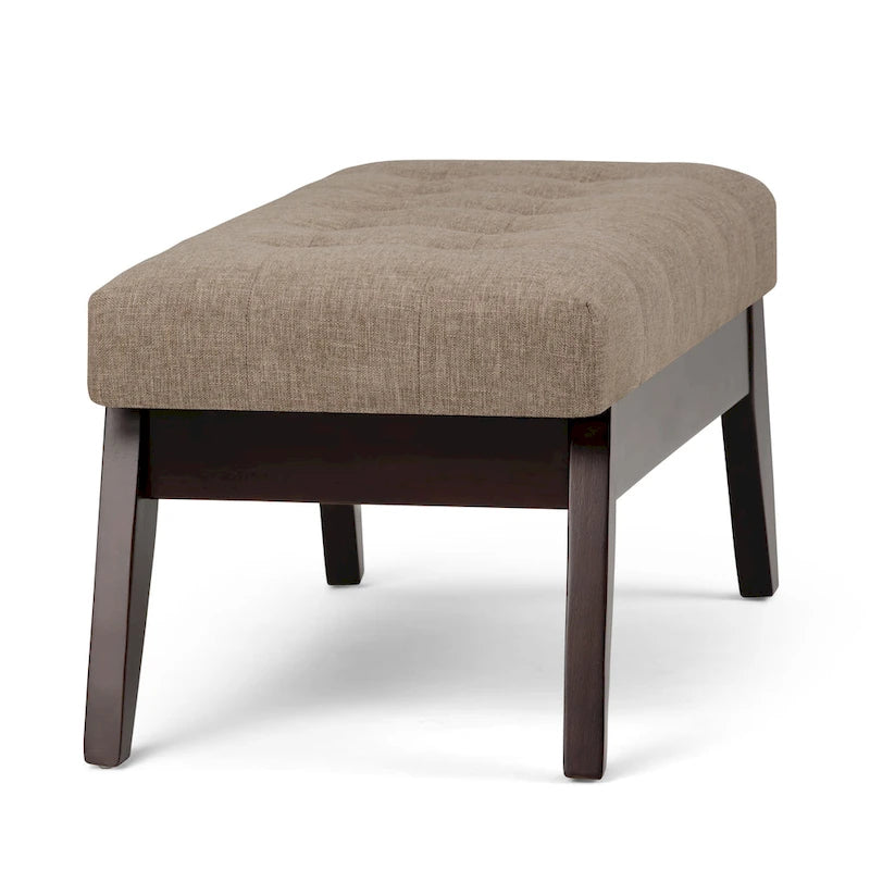 Banc ottoman capitonné style milieu du siècle