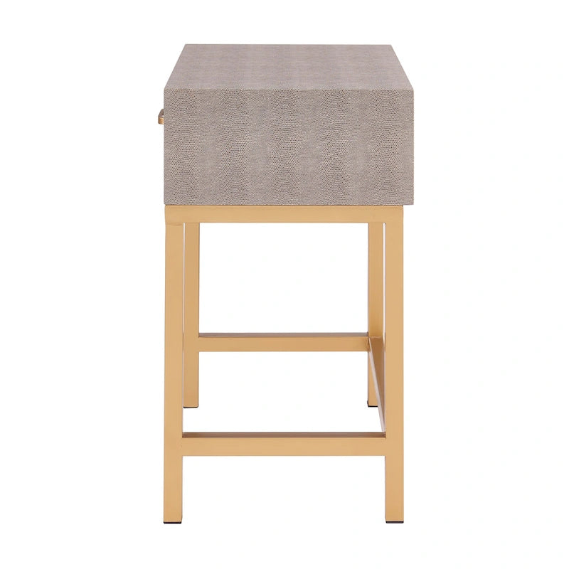 Table de chevet à 1 tiroir effet galuchat
