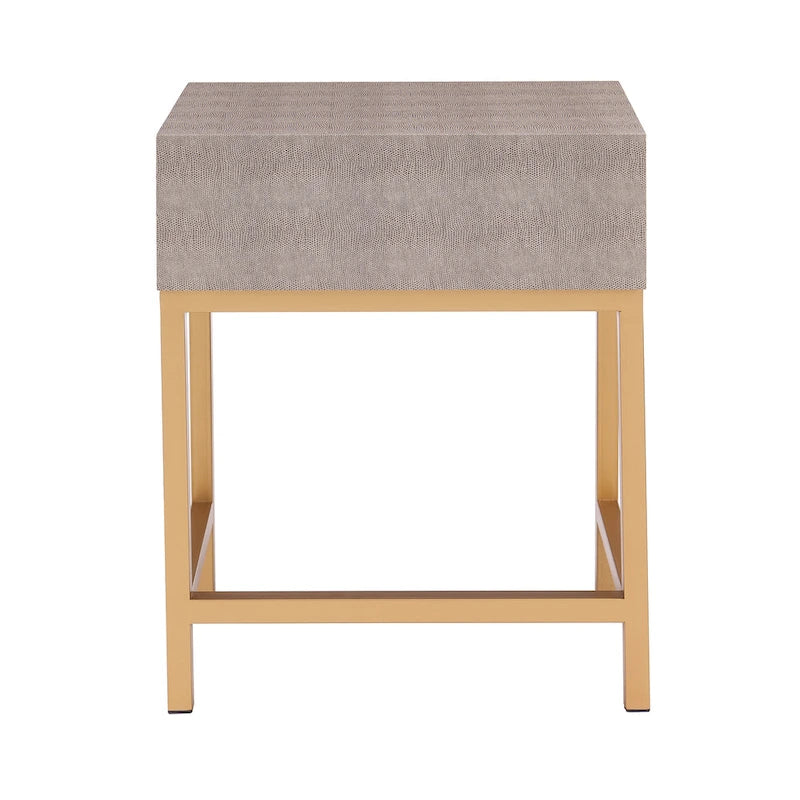 Table de chevet à 1 tiroir effet galuchat