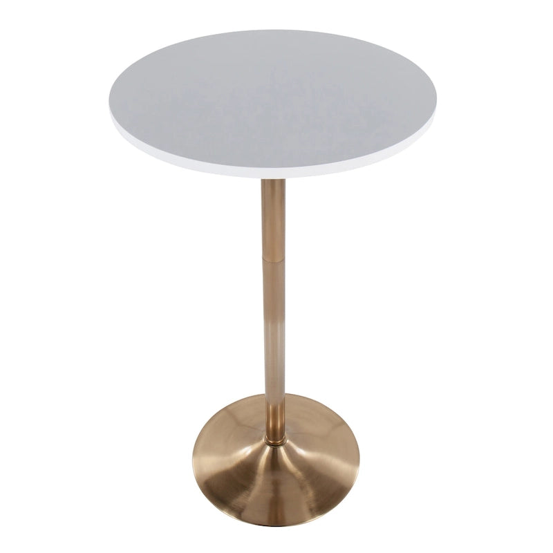 Table ajustable à 2 ou 3 hauteurs (hauteur salle à manger, comptoir ou bar)