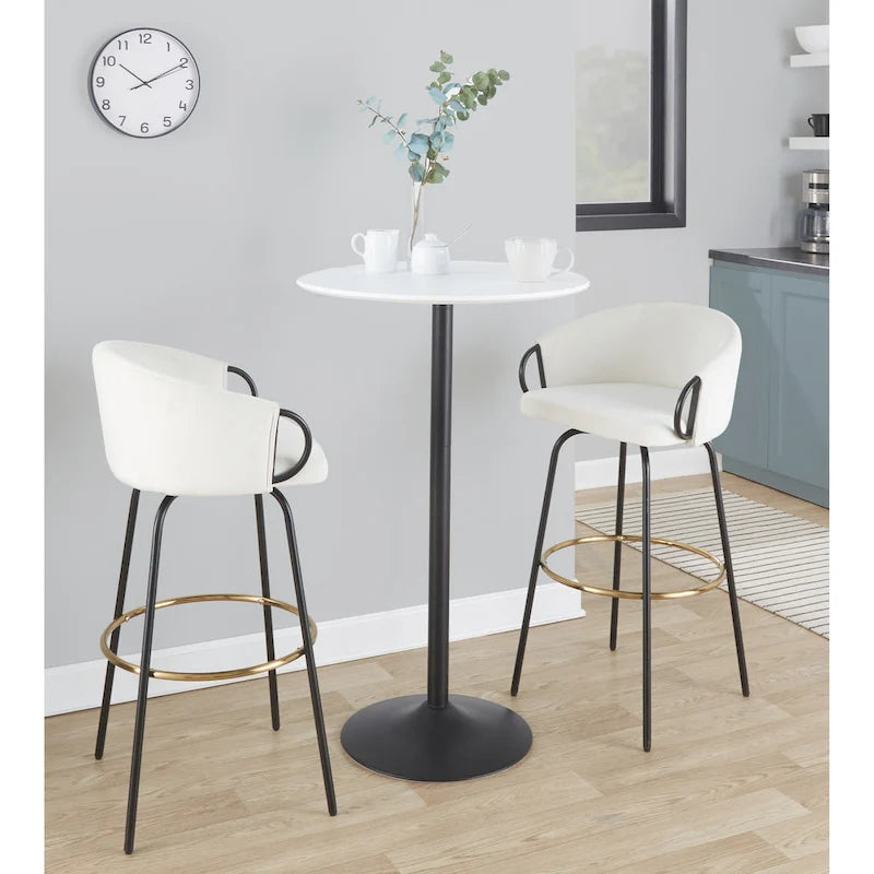 Table ajustable à 2 ou 3 hauteurs (hauteur salle à manger, comptoir ou bar)